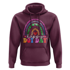 Happy Dot Day Hoodie Retro Rainbow TS02 Maroon Print Your Wear