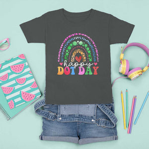 Happy Dot Day T Shirt For Kid Retro Rainbow TS02 Dark Heather Print Your Wear