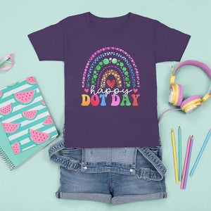 Happy Dot Day T Shirt For Kid Retro Rainbow TS02 Purple Print Your Wear