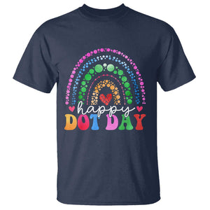 Happy Dot Day T Shirt Retro Rainbow TS02 Navy Print Your Wear