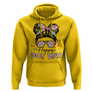Happy Dot Day Messy Bun Girl Hoodie Colorful Polka Dots TS02 Daisy Print Your Wear