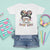 Happy Dot Day Messy Bun Girl T Shirt For Kid Colorful Polka Dots TS02 White Print Your Wear