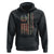 Harris Walz 2024 Hoodie We're Not Going Back Election Kamala Tim Retro American Flag TS02 Black Print Your Wear