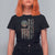 Harris Walz 2024 T Shirt For Women We're Not Going Back Election Kamala Tim Retro American Flag TS02 Black Print Your Wear