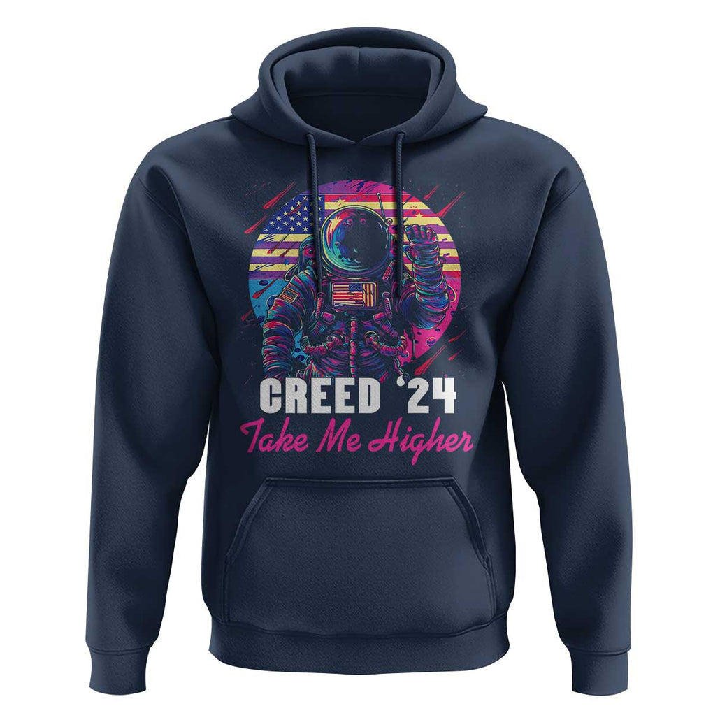 Creed '24 Take Me Higher Hoodie American Astronaut Election 2024 TS02 Navy Print Your Wear