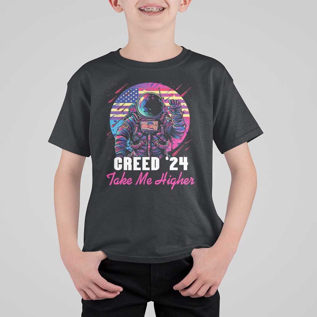 Creed '24 Take Me Higher T Shirt For Kid American Astronaut Election 2024 TS02 Black Print Your Wear