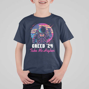 Creed '24 Take Me Higher T Shirt For Kid American Astronaut Election 2024 TS02 Navy Print Your Wear