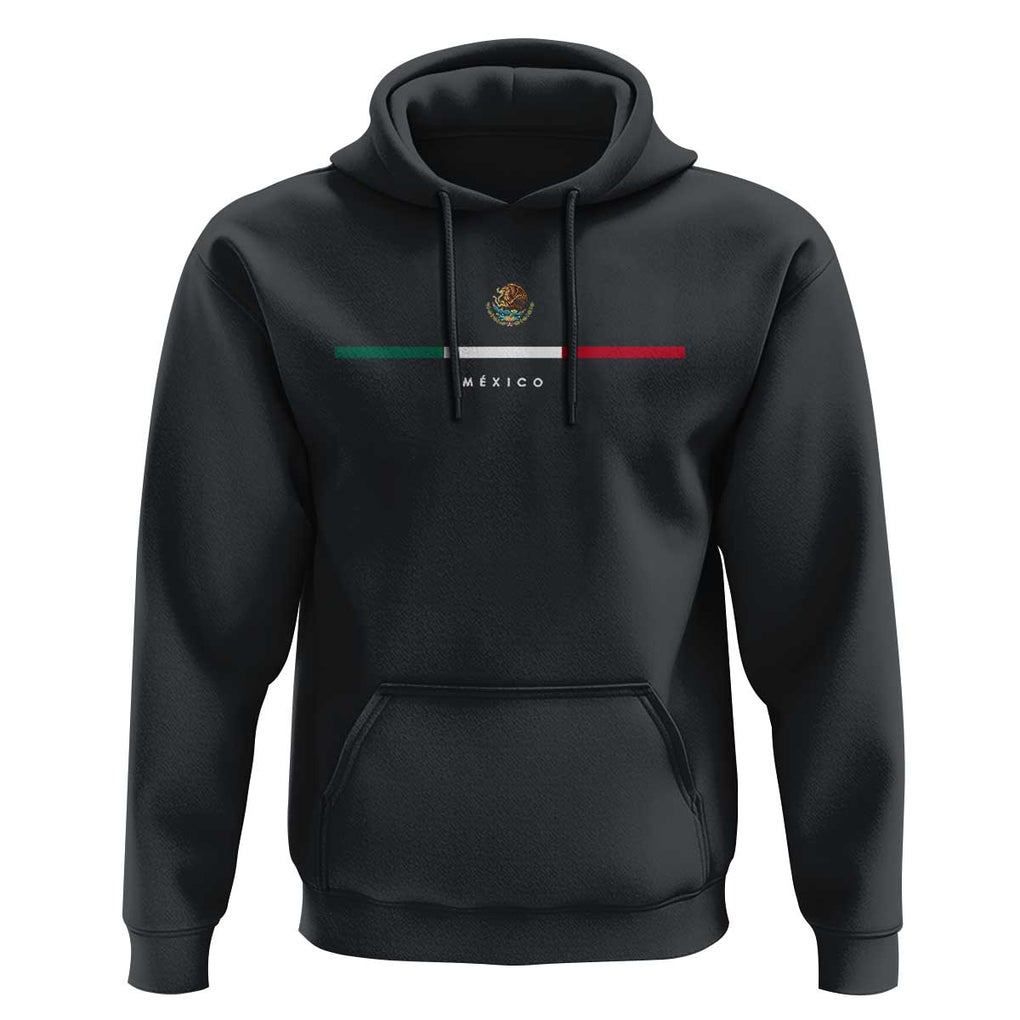 Mexico Pride Hoodie Mexican Flag Independence Day Hispanic Heritage Minimalism TS02 Black Print Your Wear