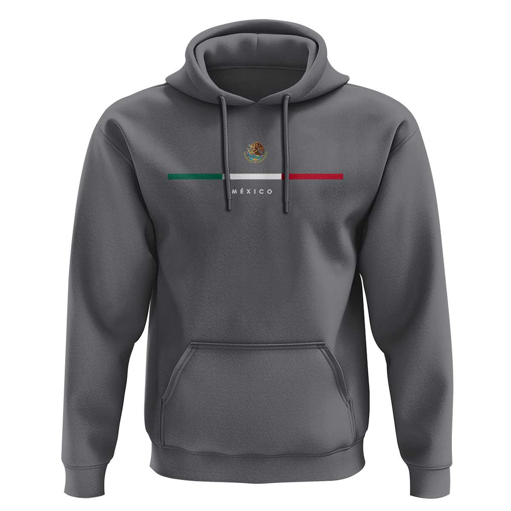 Mexico Pride Hoodie Mexican Flag Independence Day Hispanic Heritage Minimalism TS02 Charcoal Print Your Wear