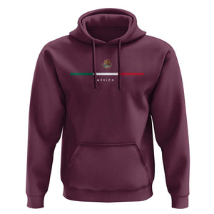 Mexico Pride Hoodie Mexican Flag Independence Day Hispanic Heritage Minimalism TS02 Maroon Print Your Wear