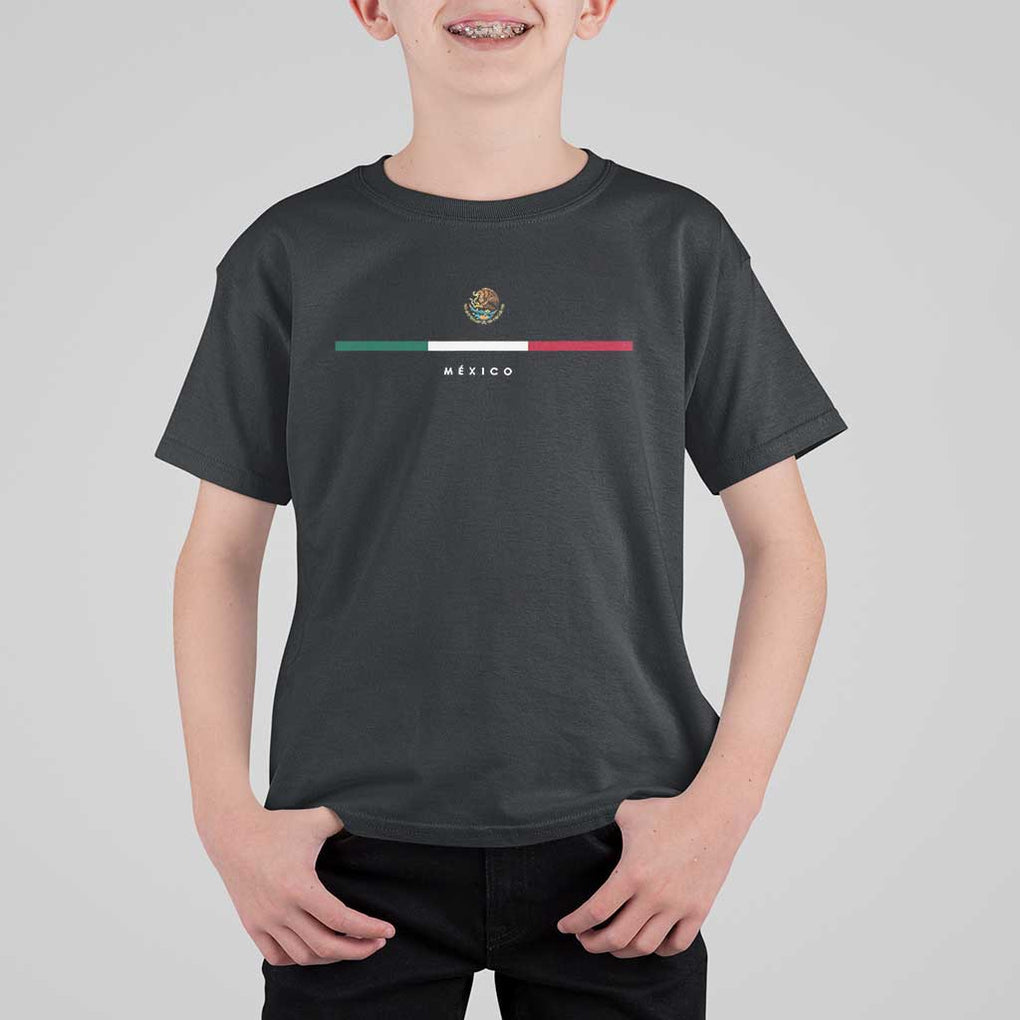 Mexico Pride T Shirt For Kid Mexican Flag Independence Day Hispanic Heritage Minimalism TS02 Black Print Your Wear
