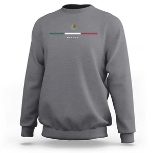 Mexico Pride Sweatshirt Mexican Flag Independence Day Hispanic Heritage Minimalism TS02 Charcoal Print Your Wear
