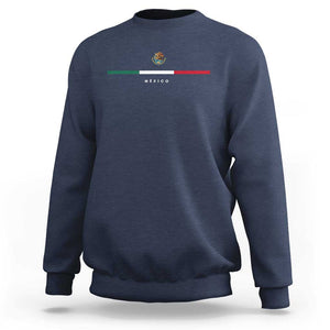 Mexico Pride Sweatshirt Mexican Flag Independence Day Hispanic Heritage Minimalism TS02 Navy Print Your Wear