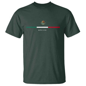 Mexico Pride T Shirt Mexican Flag Independence Day Hispanic Heritage Minimalism TS02 Dark Forest Green Print Your Wear
