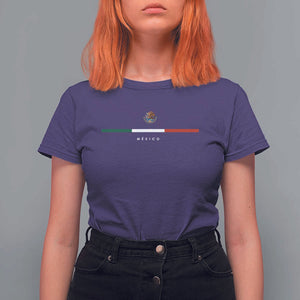 Mexico Pride T Shirt For Women Mexican Flag Independence Day Hispanic Heritage Minimalism TS02 Purple Print Your Wear