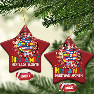 Hispanic Heritage Month Christmas Ornament Herencia Hispana Celebration Hispanic Americans TS02 Star Red Print Your Wear