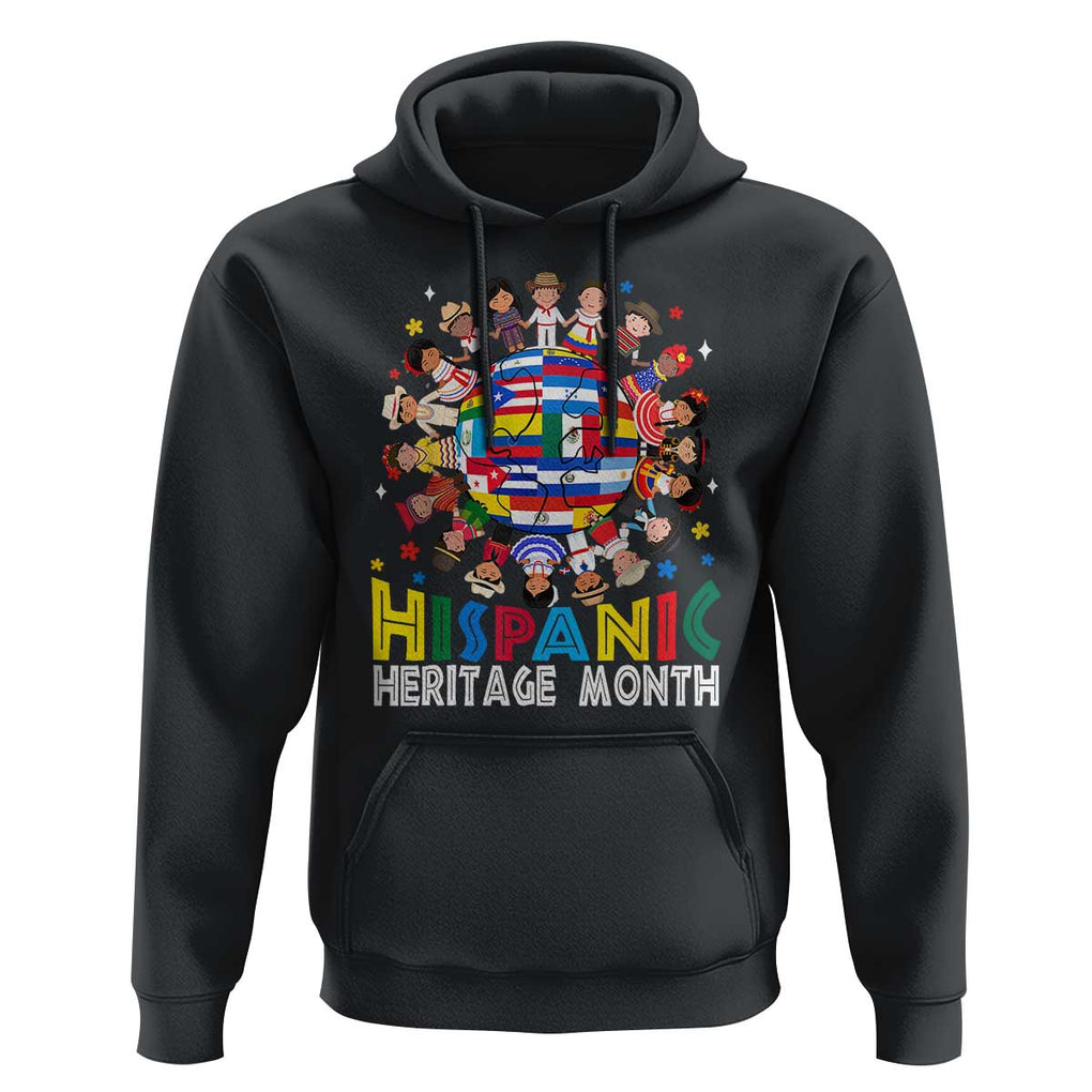 Hispanic Heritage Month Hoodie Herencia Hispana Celebration Hispanic Americans TS02 Black Print Your Wear