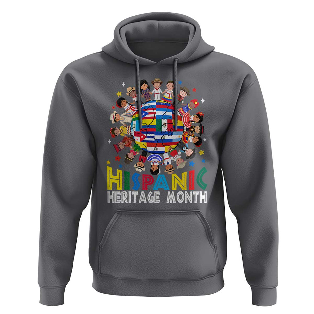 Hispanic Heritage Month Hoodie Herencia Hispana Celebration Hispanic Americans TS02 Charcoal Print Your Wear