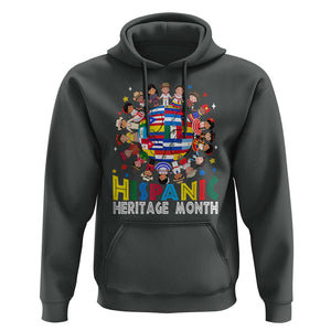 Hispanic Heritage Month Hoodie Herencia Hispana Celebration Hispanic Americans TS02 Dark Heather Print Your Wear