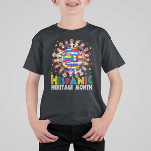 Hispanic Heritage Month T Shirt For Kid Herencia Hispana Celebration Hispanic Americans TS02 Black Print Your Wear