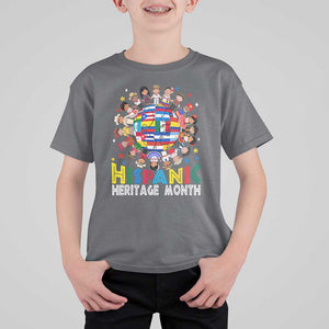 Hispanic Heritage Month T Shirt For Kid Herencia Hispana Celebration Hispanic Americans TS02 Charcoal Print Your Wear
