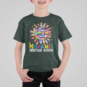 Hispanic Heritage Month T Shirt For Kid Herencia Hispana Celebration Hispanic Americans TS02 Dark Forest Green Print Your Wear