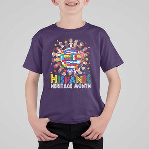 Hispanic Heritage Month T Shirt For Kid Herencia Hispana Celebration Hispanic Americans TS02 Purple Print Your Wear