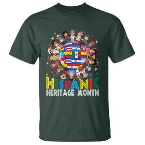 Hispanic Heritage Month T Shirt Herencia Hispana Celebration Hispanic Americans TS02 Dark Forest Green Print Your Wear