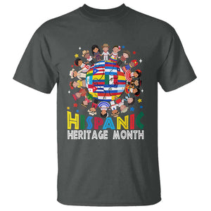 Hispanic Heritage Month T Shirt Herencia Hispana Celebration Hispanic Americans TS02 Dark Heather Print Your Wear