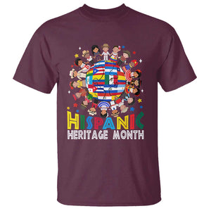 Hispanic Heritage Month T Shirt Herencia Hispana Celebration Hispanic Americans TS02 Maroon Print Your Wear