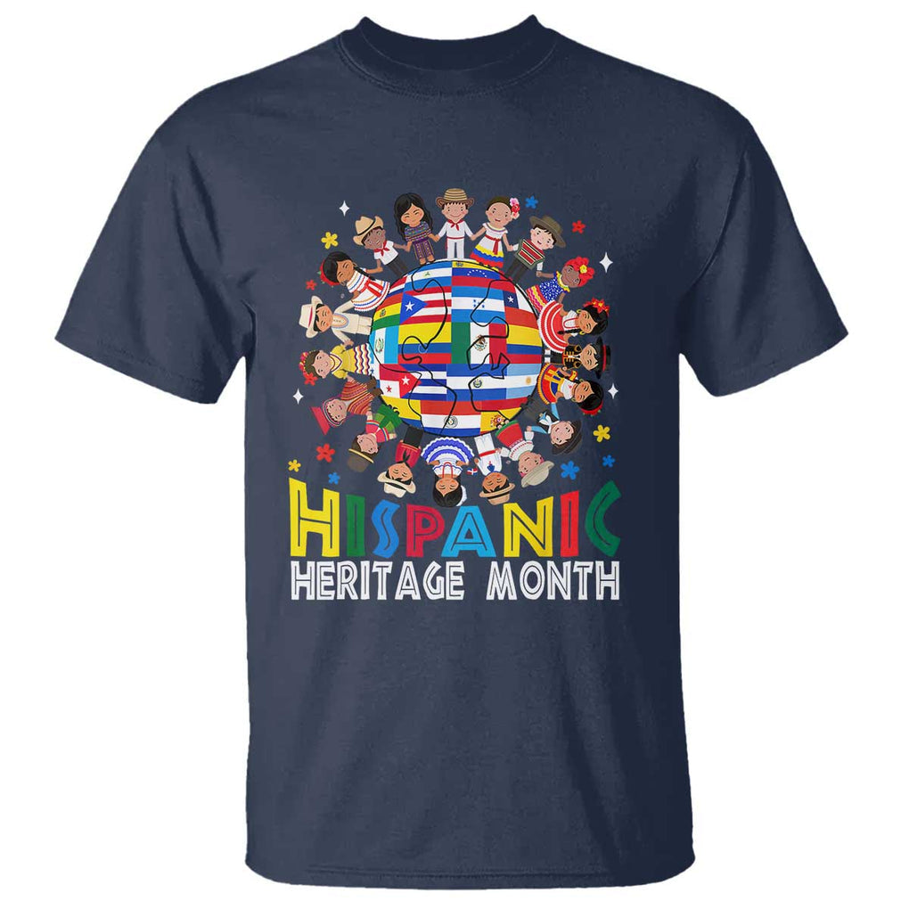 Hispanic Heritage Month T Shirt Herencia Hispana Celebration Hispanic Americans TS02 Navy Print Your Wear