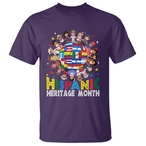Hispanic Heritage Month T Shirt Herencia Hispana Celebration Hispanic Americans TS02 Purple Print Your Wear