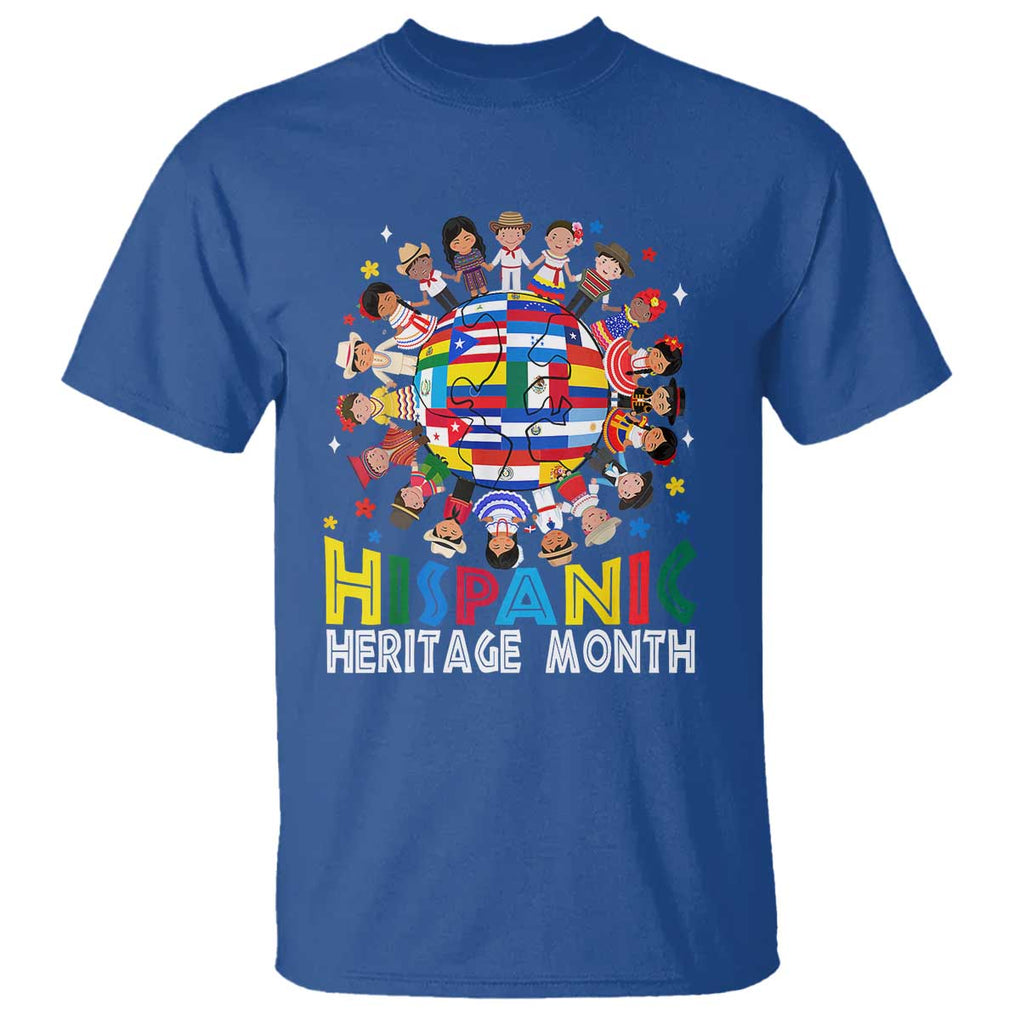 Hispanic Heritage Month T Shirt Herencia Hispana Celebration Hispanic Americans TS02 Royal Blue Print Your Wear