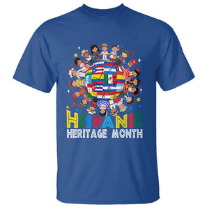 Hispanic Heritage Month T Shirt Herencia Hispana Celebration Hispanic Americans TS02 Royal Blue Print Your Wear