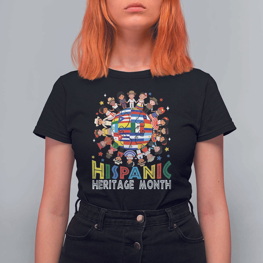 Hispanic Heritage Month T Shirt For Women Herencia Hispana Celebration Hispanic Americans TS02 Black Print Your Wear