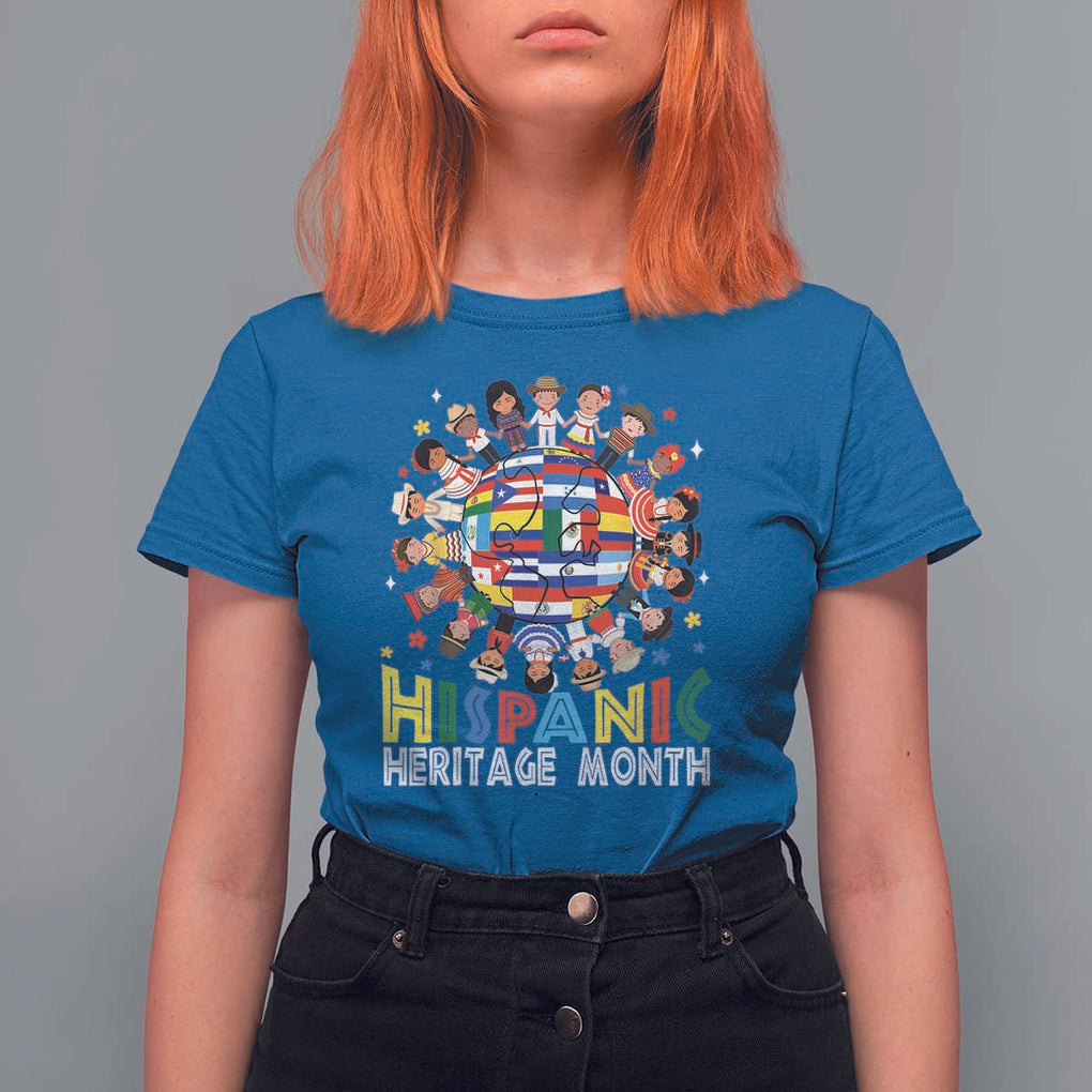 Hispanic Heritage Month T Shirt For Women Herencia Hispana Celebration Hispanic Americans TS02 Royal Blue Print Your Wear