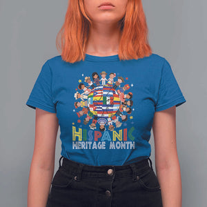 Hispanic Heritage Month T Shirt For Women Herencia Hispana Celebration Hispanic Americans TS02 Royal Blue Print Your Wear