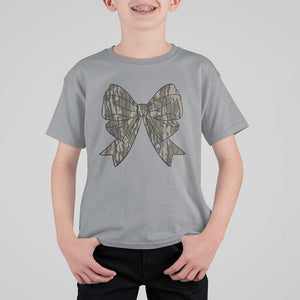 Camo Coquette Bow Duck Hunting T Shirt For Kid Retro Camouflage TS02 Sport Gray Print Your Wear