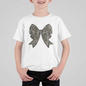 Camo Coquette Bow Duck Hunting T Shirt For Kid Retro Camouflage TS02 White Print Your Wear