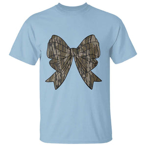 Camo Coquette Bow Duck Hunting T Shirt Retro Camouflage TS02 Light Blue Print Your Wear