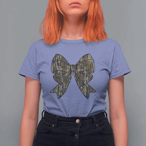 Camo Coquette Bow Duck Hunting T Shirt For Women Retro Camouflage TS02 Violet Print Your Wear