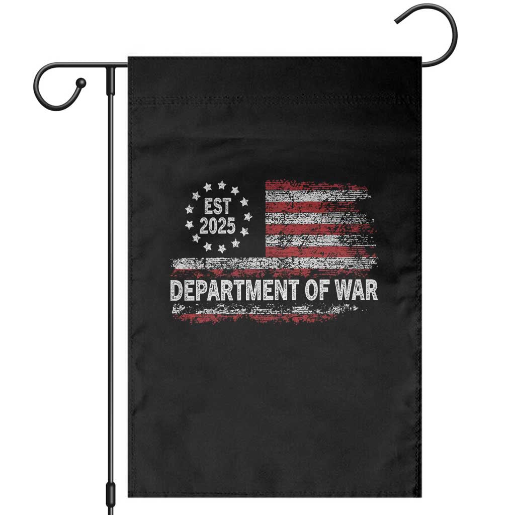Department of War Est 2025 Garden Flag Patriotic Military Vintage Grunge American Flag TS02 Black Print Your Wear