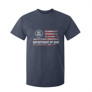 Department of War Est 2025 T Shirt For Kid Patriotic Military Vintage Grunge American Flag TS02 Navy Print Your Wear