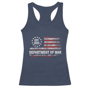Department of War Est 2025 Racerback Tank Top Patriotic Military Vintage Grunge American Flag TS02 Navy Print Your Wear