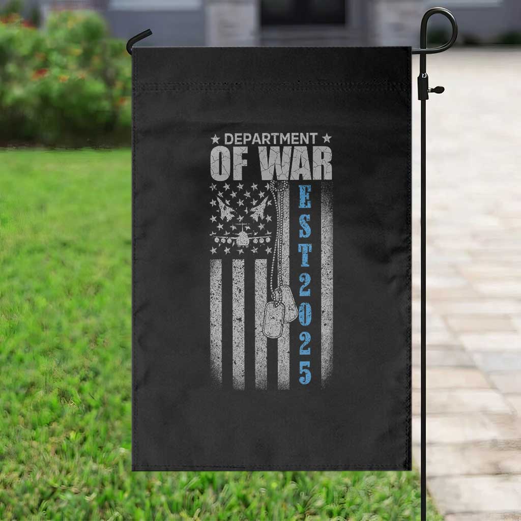Department of War Est 2025 Garden Flag Military Patriotic Dog Tags American Flag TS02 Print Your Wear