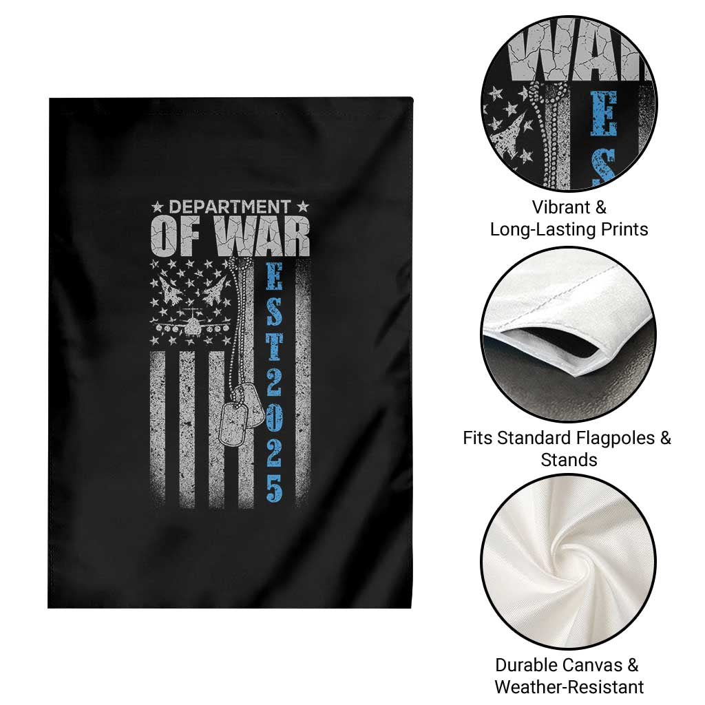 Department of War Est 2025 Garden Flag Military Patriotic Dog Tags American Flag TS02 Print Your Wear