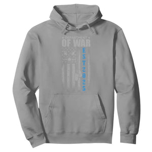Department of War Est 2025 Hoodie Military Patriotic Dog Tags American Flag TS02 Sport Gray Print Your Wear