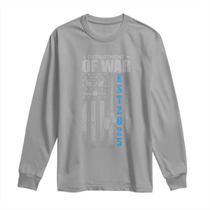 Department of War Est 2025 Long Sleeve Shirt Military Patriotic Dog Tags American Flag TS02 Sport Gray Print Your Wear