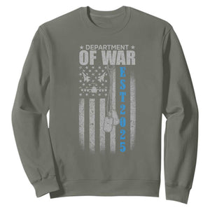 Department of War Est 2025 Sweatshirt Military Patriotic Dog Tags American Flag TS02 Military Green Print Your Wear
