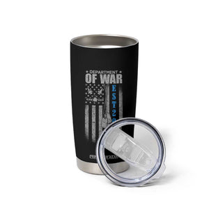 Department of War Est 2025 Tumbler Cup Military Patriotic Dog Tags American Flag TS02 Print Your Wear